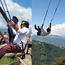 For his th birthday my dad traveled to Ecuador to ride the Swing at the End of the World I need to get on his level