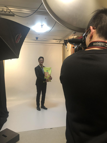 For my brothers high school grad you were supposed to bring something meaningful to take photos with Safe to say my mom was not pleased when he has a bag of Boom Chika Popcorn in all his grad photos