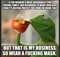 For those who say wearing a mask doesnt protect the user