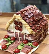 Forget the Gingerbread House    Ill take the Charcuterie Chalet   
