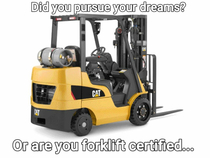 Forklift it is