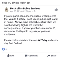 Fort Collins PD always keeps is classy