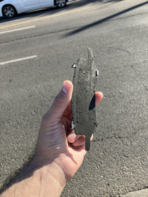 found a brake pad So thin it fell off on the road