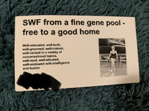 Found a funny business card my mom made when she was single