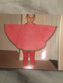 Found an old picture of my sister dressed up as a watermelon