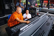 Found DJ Buddha prepping his masterpiece somewhere in Thailand 