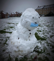 Found in a local park in Ely - first snow of the year someone had to do it 