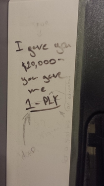 Found in a university bathroom