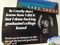Found my brothers college graduation card he sent to my extended family