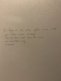 Found on a bathroom stall at uni