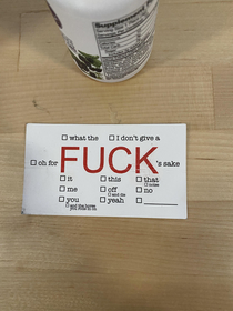 Found on my break room table at work