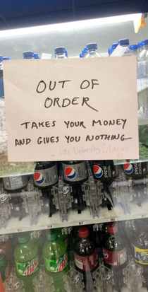 Found on one of my universities vending machines