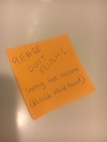 Found on the toilet seat at work