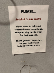Found this at my local gym yes thats a hole below it