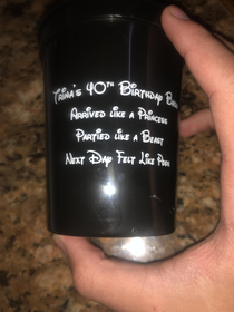 Found this cup from my friends Disney themed birthday party Thought it was worthy of a post here