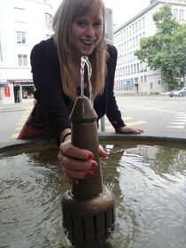 Found this fountain while in SwitzerlandShe couldnt resist