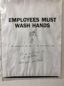 Found this gem at a gas station I washed my own hands