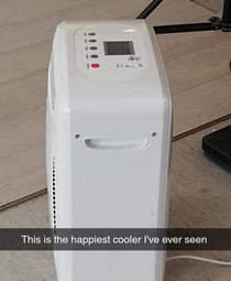 Found this happy cooler at work