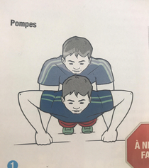 Found this in a french bike magazine Im pretty sure push-ups are a one person exercise