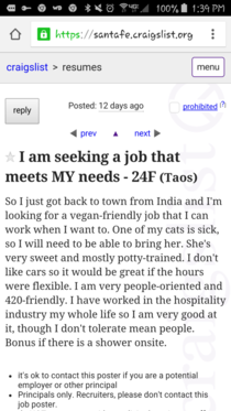 Found this job seeker on Craigslist