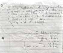 Found this masterpiece I wrote back in nd grade I was a simple kid
