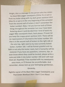 Found this posted all over the locker room this morning