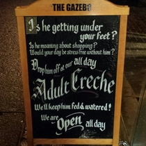 Found this sign outside of a pub the other night