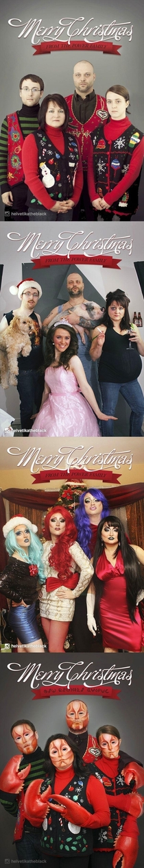 Four Years of Christmas Family Photos