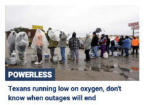 Fox News says Texans running low on oxygen but uses photo of people in line for propane LOL