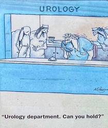 Framed in the urologists office