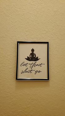 Framed picture that was in the bathroom at a hotel I was staying at