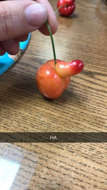 Friend found a unique cherry