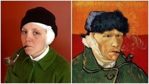 Friend had ear surgery and decided to make the best of it