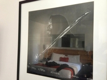 Friend just checked into his hotel room and found Snoop Lion holding a sword