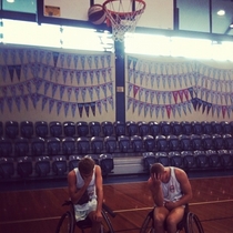 Friend just posted this on Facebook Every wheelchair basketballers worst nightmare