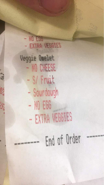Friend received this order