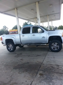 Friend sends me pic of his new truck my GF wanted to know why it had a little Waffle House in the back