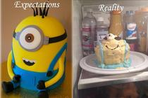 Friend Tried To Make Despicable Me Minion Cake