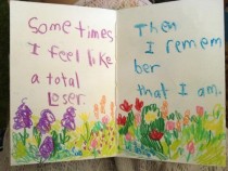 Friend uploaded a card her sister made as a youngster