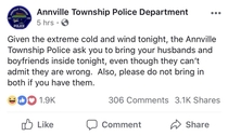 Friendly advice from the local police department