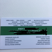 Friends business card