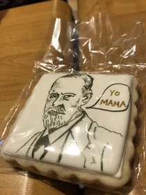 Friends congratulated me on getting into a psych PhD with Freud cookies