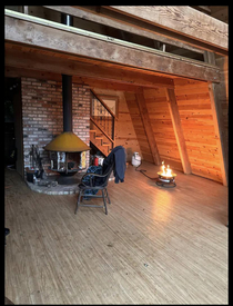 From a VRBO Listing Nothing to see here Just a warm fire in a cabin