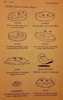 From grandmas s cookbook possible causes of cake failures