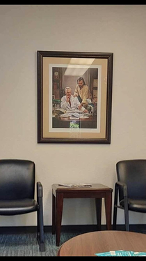 Front and center in the waiting room of literally the only hospital in my area