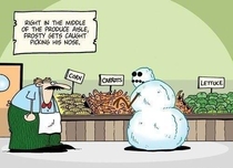 Frosty in the supermarket