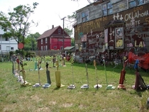 Funky old house guarded by vacuum cleaners Detroit late s