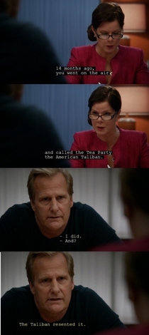 Funny AND true The Newsroom is a great show