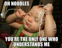 Funny Cute Kids Eating Noodles 