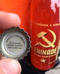 Funny sentence inside a bottle cap